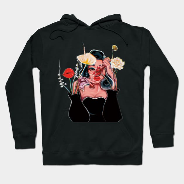 Stop Playing With My Delirium (more flowers) Hoodie by xsaxsandra